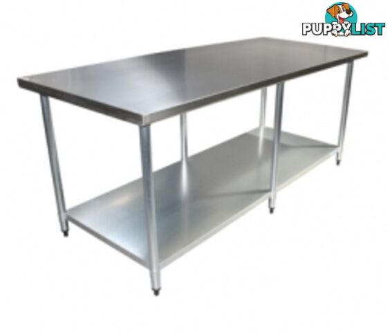 Stainless steel - Brayco 3660 - Flat Top Stainless Steel Bench (914mmWx1524mmL) - Catering Equipment