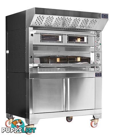 Pizza ovens - Fornitalia MG2 86/62 - Double deck electric pizza oven - Catering Equipment