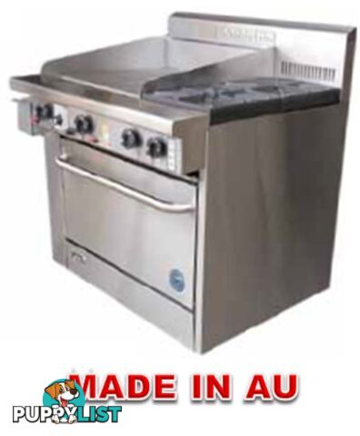 Oven ranges - Goldstein PF-12G-2-20FF - 2 gas burners, 300mm griddle fan-forced oven range