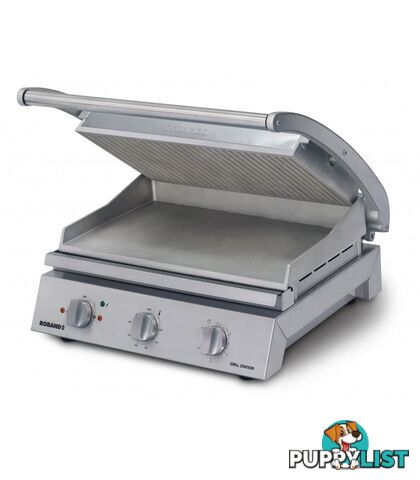 Contact grills - Roband GSA810R - 8 slice, ribbed top plate - Catering Equipment - Restaurant