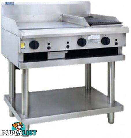 Grill/BBQs - Luus CS-3P3C - 300mm hotplate, 300mm chargrill - Catering Equipment - Restaurant Equipment