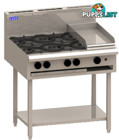 Cooktops - Luus BCH-4B3P - 4 burner, 300mm hotplate cooktop - Catering Equipment