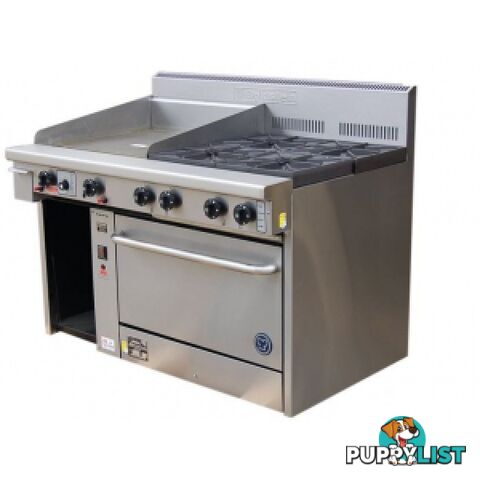 Oven ranges - Goldstein PFC-36G-2-28 - 2 gas burner, 900mm griddle convection oven range - Catering