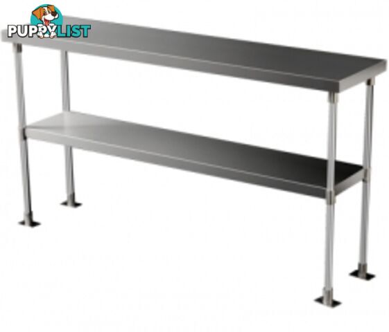 Stainless steel - Brayco SF2T1150 - 2-Tier Overshelf (1150mmLx300mmW) - Catering Equipment