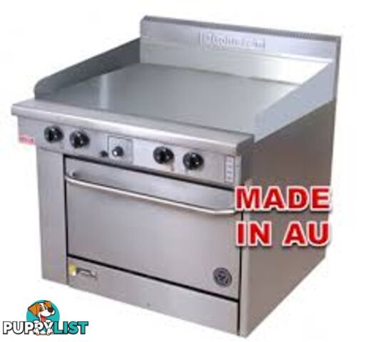 Oven ranges - Goldstein PF-36G-28FF - 900mm griddle fan-forced oven range - Catering Equipment