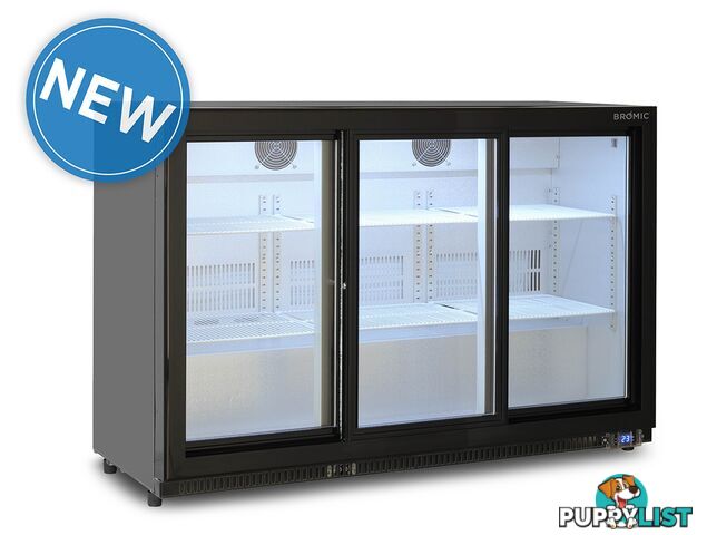 Refrigeration - Back bar chillers - Bromic BB0330GDS - Triple sliding doors - Catering Equipment