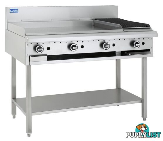 Grill/BBQs - Luus BCH-6P6C - 600mm hotplate, 600mm chargrill - Catering Equipment