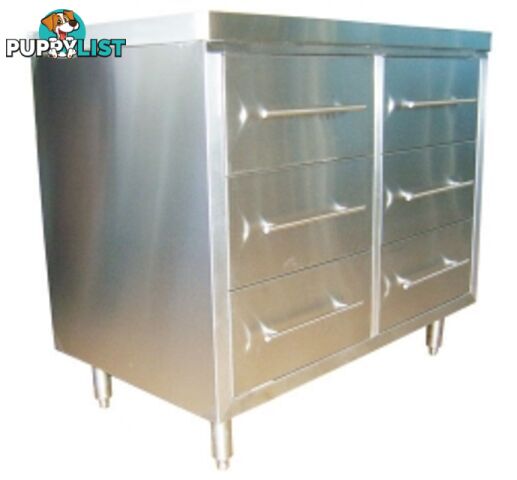 Stainless steel - Brayco CABDRAW6 - Stainless Steel Drawer Cabinet (1000mmLx610mmW) - Catering