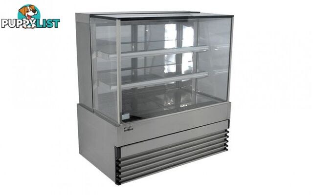 Cake displays - Koldtech KT.SQRCD.12 - 1200mm, 3 tier, square glass - Catering Equipment