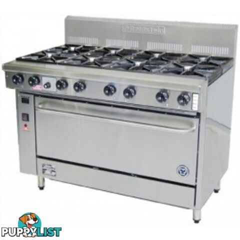 Oven ranges - Goldstein PFC-8-40E - 8 gas burner wide electric convection oven range - Catering