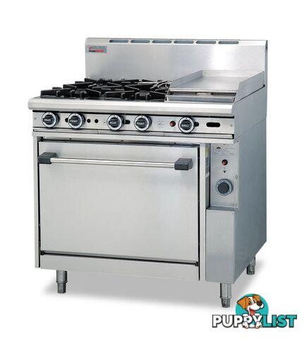 Oven ranges - Trueheat R90-4-30GR - 4 gas burners, 300mm griddle oven range - Catering Equipment