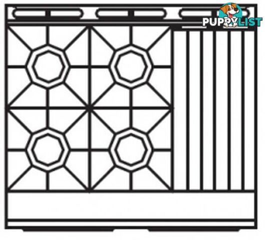 Cooktops - Luus CS-4B3C - 4 burner 300mm chargrill - Catering Equipment - Restaurant Equipment