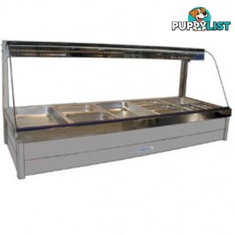 Bain maries - Roband C25/RD - 5 module curved glass hot food bar - Catering Equipment - Restaurant