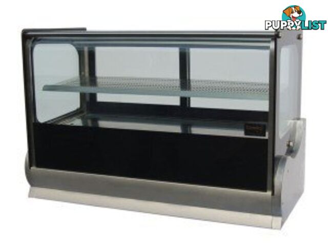 Heated displays - Anvil DGHV0540 - 1200mm square glass countertop showcase - Catering Equipment