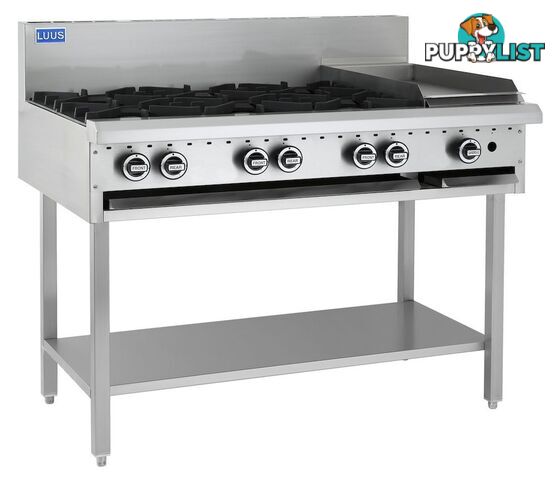 Cooktops - Luus BCH-6B3P - 6 burner, 300mm hotplate cooktop - Catering Equipment