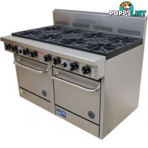 Oven ranges - Goldstein PF-8-24GSA-2/28 - 8 gas burner, 600mm griddle/toaster double oven range