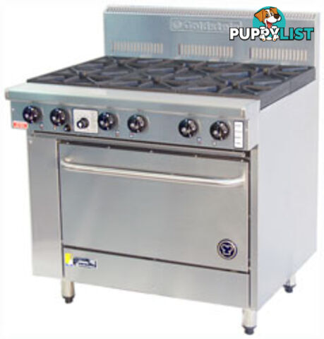 Oven ranges - Goldstein PF-6-28EFF - 6 gas burners fan-forced electric oven range - Catering