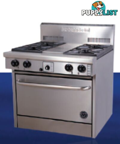 Oven ranges - Goldstein PFC-4-28 - 4 gas burners, 711mm convection oven range - Catering Equipment