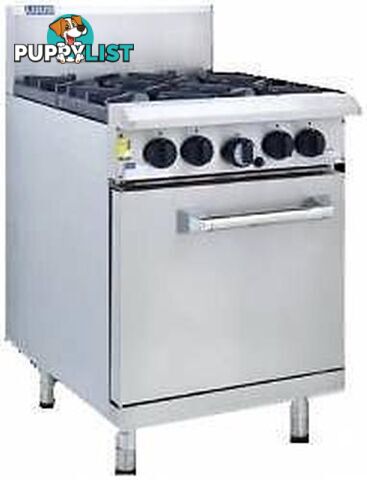 Oven ranges - Luus RS-2B3C - 2 burner, 300mm chargrill gas oven range - Catering Equipment