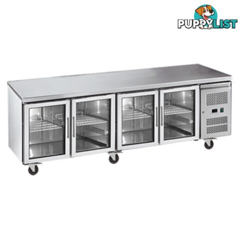 Refrigeration - Undercounters - Exquisite USC550G - Glass 4-door - Catering Equipment - Restaurant