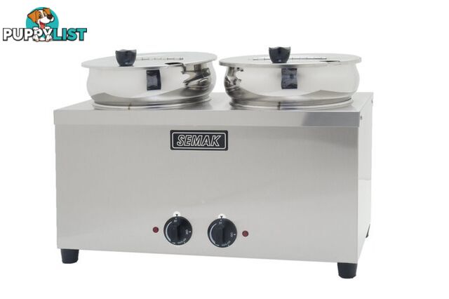 Soup kettles - Semak SW7D - Dual 7L soup warmer - Catering Equipment - Restaurant Equipment