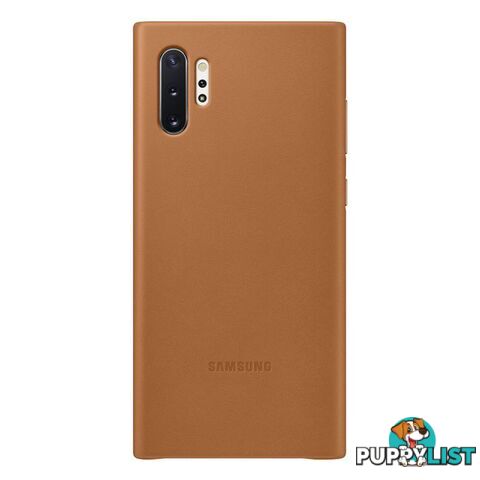 Samsung Galaxy Note 10+ Plus Leather Back Cover - Brown - EF-VN975LAEGWW - Brown - 8806090027673