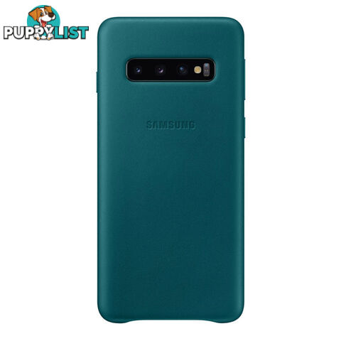 Samsung Galaxy S10 Leather Back Cover - Green