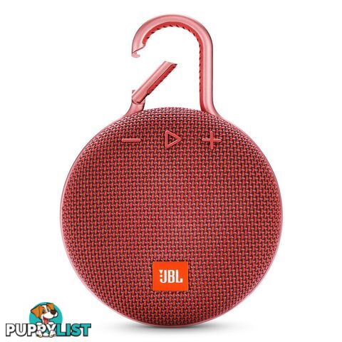 JBL Clip 3 Portable Bluetooth Speaker With Carabiner - Red - JBLCLIP3RED - Red - 6925281933042