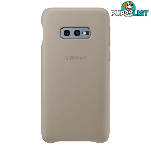 Samsung Galaxy S10e Leather Back Cover - Grey