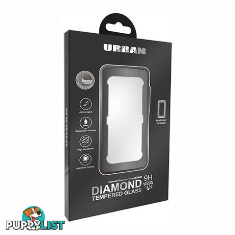 Urban Diamond Tempered Glass Screen Protector For Samsung Note 10+ Plus - GLASSNOTE10PDIABLK - Black - 9017236607089