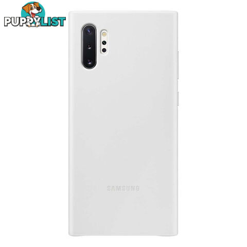 Samsung Galaxy Note 10+ Plus Leather Back Cover - White