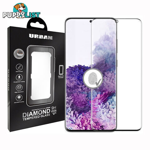 Urban Diamond Tempered Glass Screen Protector For Samsung S20 - GLASSGS20DIABLK - Black - 9017236607362