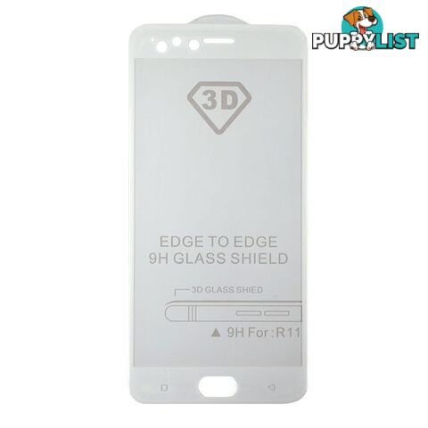 ilike 3D Tempered Glass Screen Protector for OPPO R11 - White