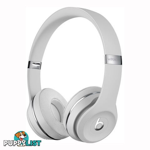 Beats Solo3 Bluetooth On-Ear Headphones - Satin Silver - MX452PA/A - Silver - 190199312555