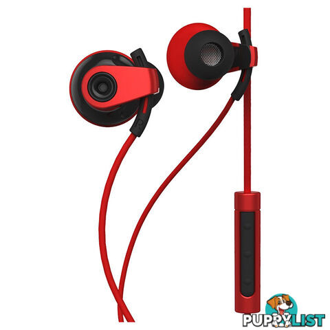 BlueAnt Pump Boost Wired HD Audio Sportbuds - Red