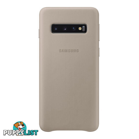 Samsung Galaxy S10 Leather Back Cover - Grey