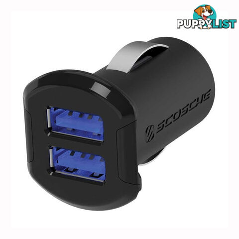 Scosche Dual 2 Ports 12W USB Car Charger - USBC242M - Black - 033991041752