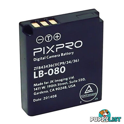 Kodak LB-080 Compact Kodak Battery for PIXIPRO SP360 MPN: LB-080