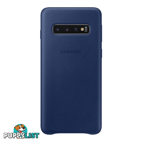 Samsung Galaxy S10 Leather Back Cover - Navy