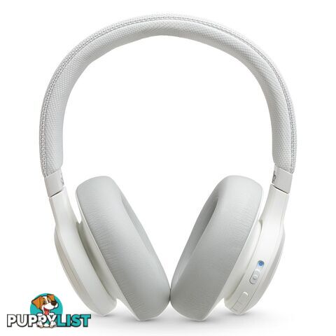 JBL Live 650BTNC Wireless Over-Ear Noise-Cancelling Headphones - White - JBLIVE650BTNC - White - 6925281940811