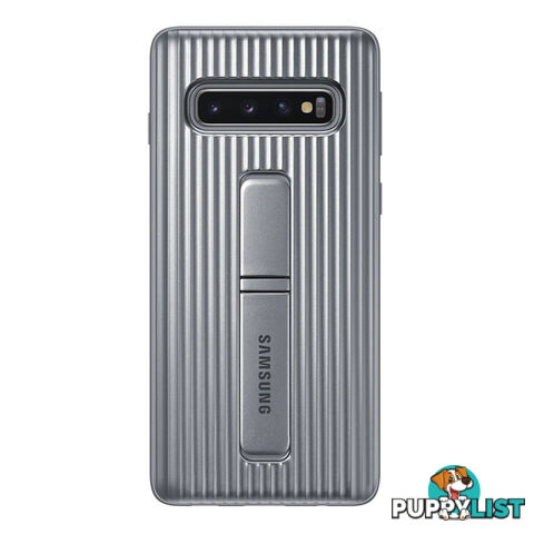 Samsung Galaxy S10 Protective Standing Cover - Silver