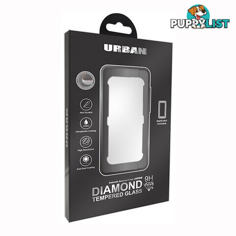 Urban Diamond Tempered Glass Screen Protector For iPhone 11 Pro/Xs/X - GLASSIP58DIABLK - Black - 9017236607065