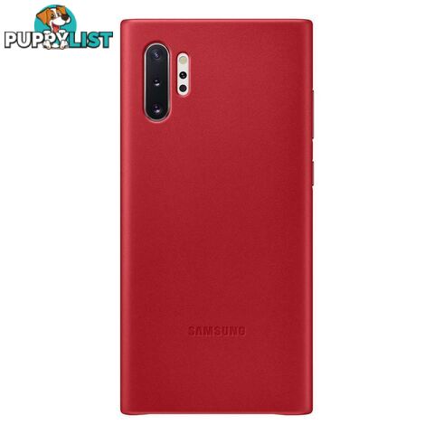 Samsung Galaxy Note 10+ Plus Leather Back Cover - Red