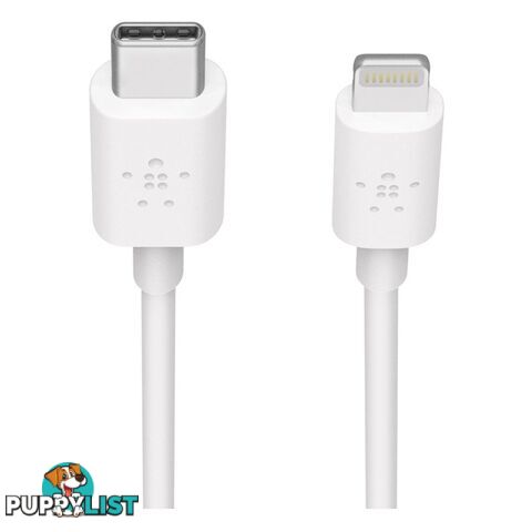 Belkin BoostCharge USB-C Cable with Lighting Connector - White