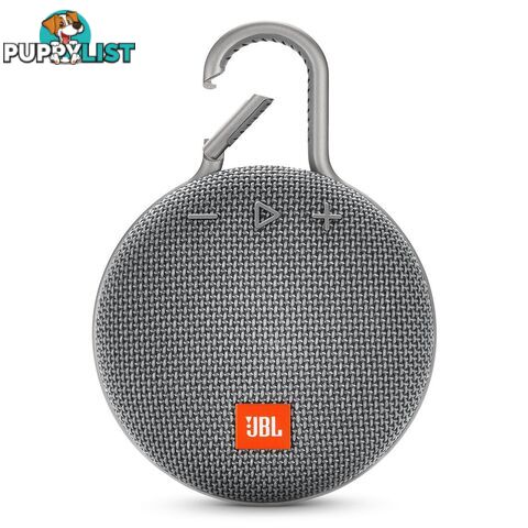 JBL Clip 3 Portable Bluetooth Speaker With Carabiner - Grey - JBLCLIP3GRY - Grey - 6925281933059