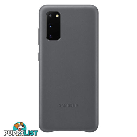 Samsung Galaxy S20 Leather Cover - Grey