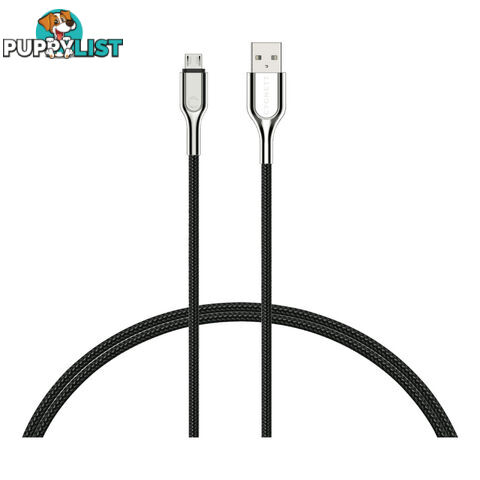 Cygnett Armoured 2M Braided Lightning to USB-A Cable - Black