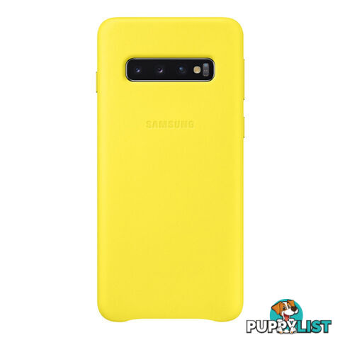 Samsung Galaxy S10 Leather Back Cover - Yellow