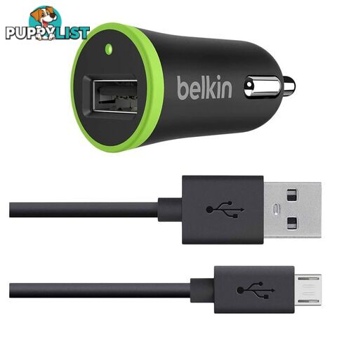 Belkin 2.1A USB Car Charger with Micro USB Cable - Black