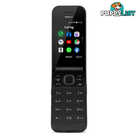 Nokia 2720 (4G/LTE, Flip Phone) - Black